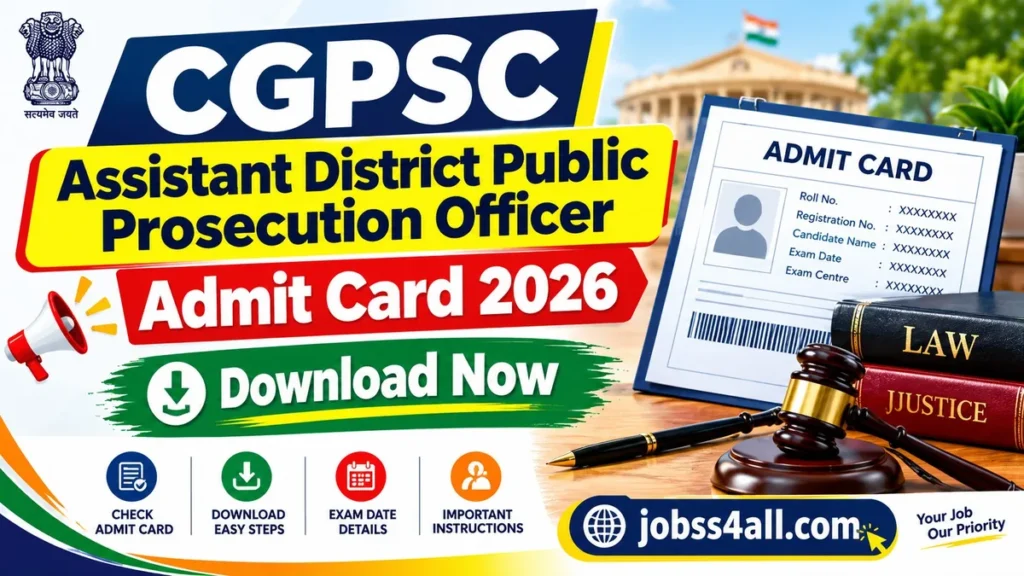 CGPSC ADPPO Admit Card 2026 – Assistant District Public Prosecution Officer Hall Ticket