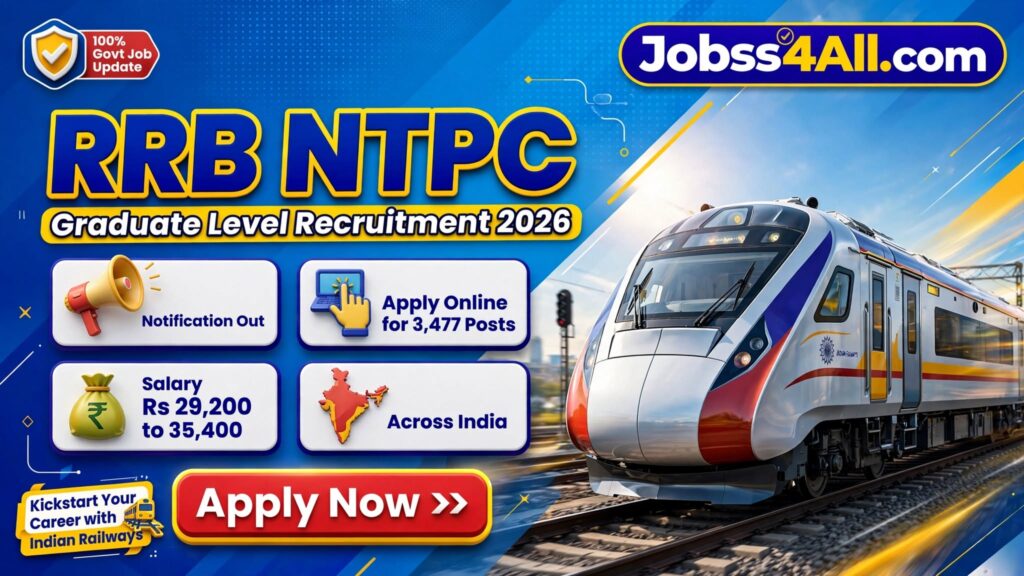 RRB NTPC Graduate Recruitment 2026 CEN 06/2026 – 3477 Posts