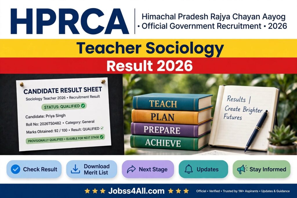 HPRCA Teacher Sociology Revised Result 2026 Post Code 26029 roll number list – jobss4all.com
