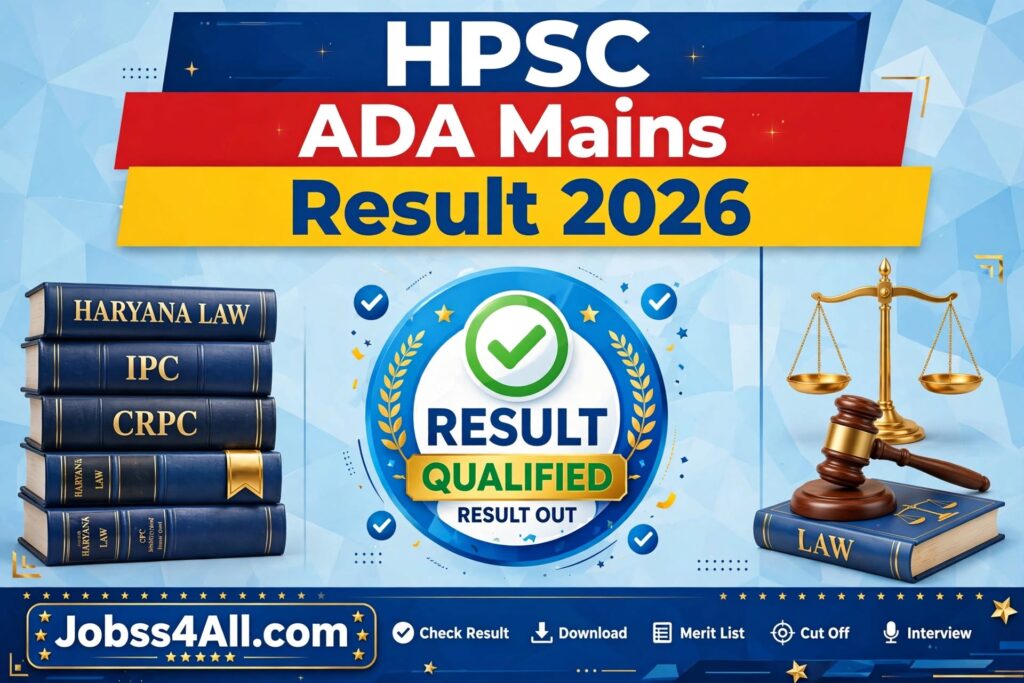 HPSC ADA Mains Result 2026 PDF – Assistant District Attorney 772 Candidates Shortlisted | jobss4all.com