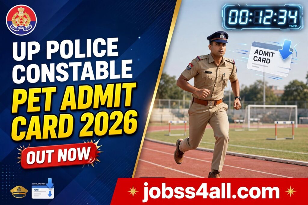 UP Police Constable PET Admit Card 2026 released for 32,679 vacancies – Download Hall Ticket at uppbpb.gov.in | jobss4all.com