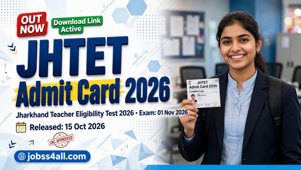 JHTET Admit Card 2026 Jharkhand TET Hall Ticket – jobss4all.com