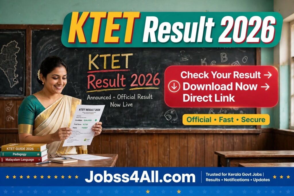 KTET Result 2026 Check Result Download Now Direct Link Qualified 92/150 Jobss4all.com
