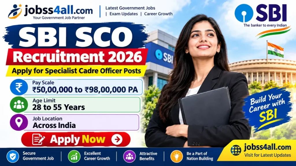 SBI SCO Recruitment 2026 eligibility qualification age and experience details jobss4all.com